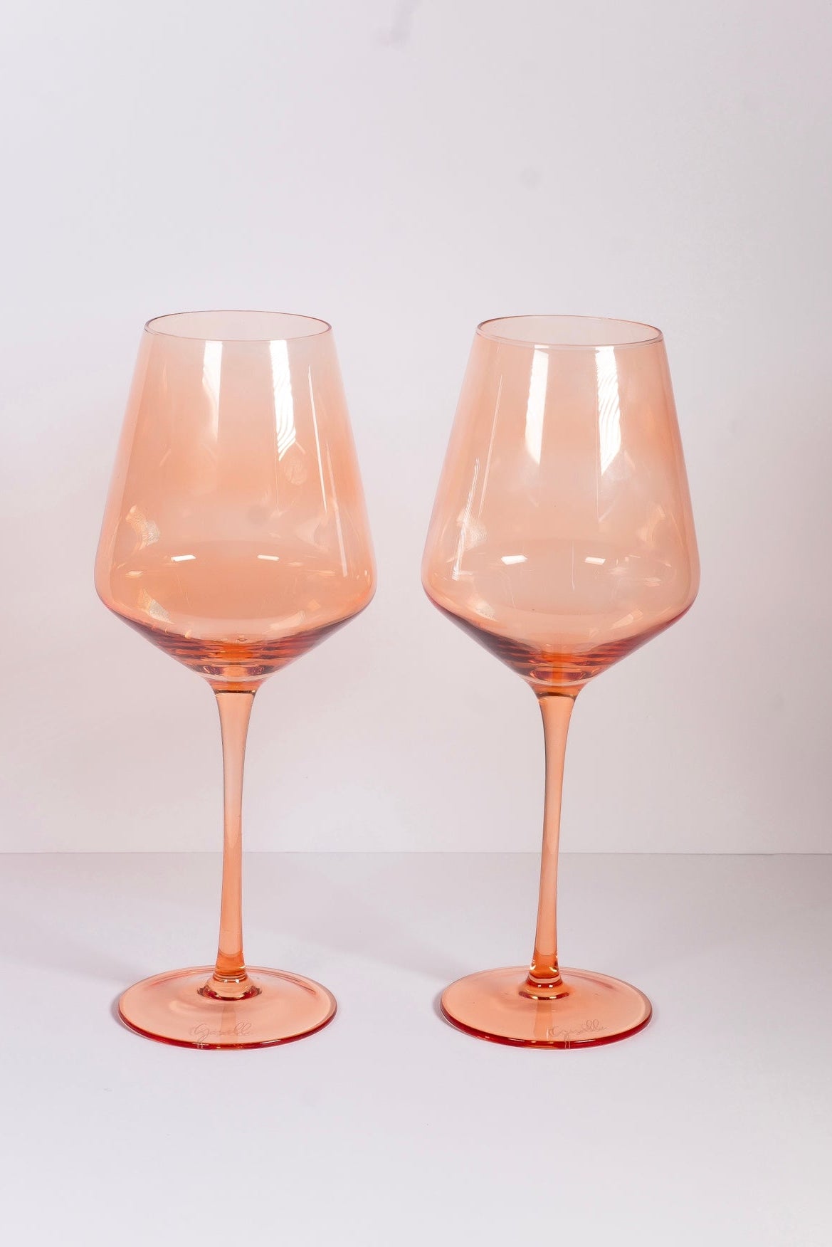 CARAMEL BLUSH WINE GLASSES - SET OF 2