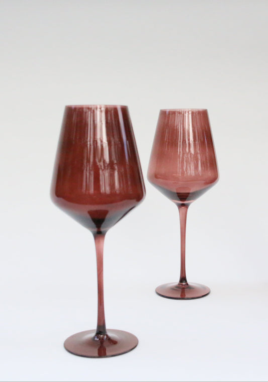 PRE- ORDER- CHOCOLATE WINE GLASSES - SET OF 2