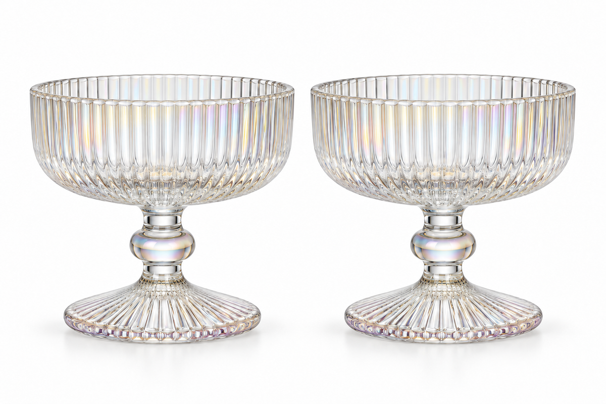 Short Ribbed Iridescent Coupes