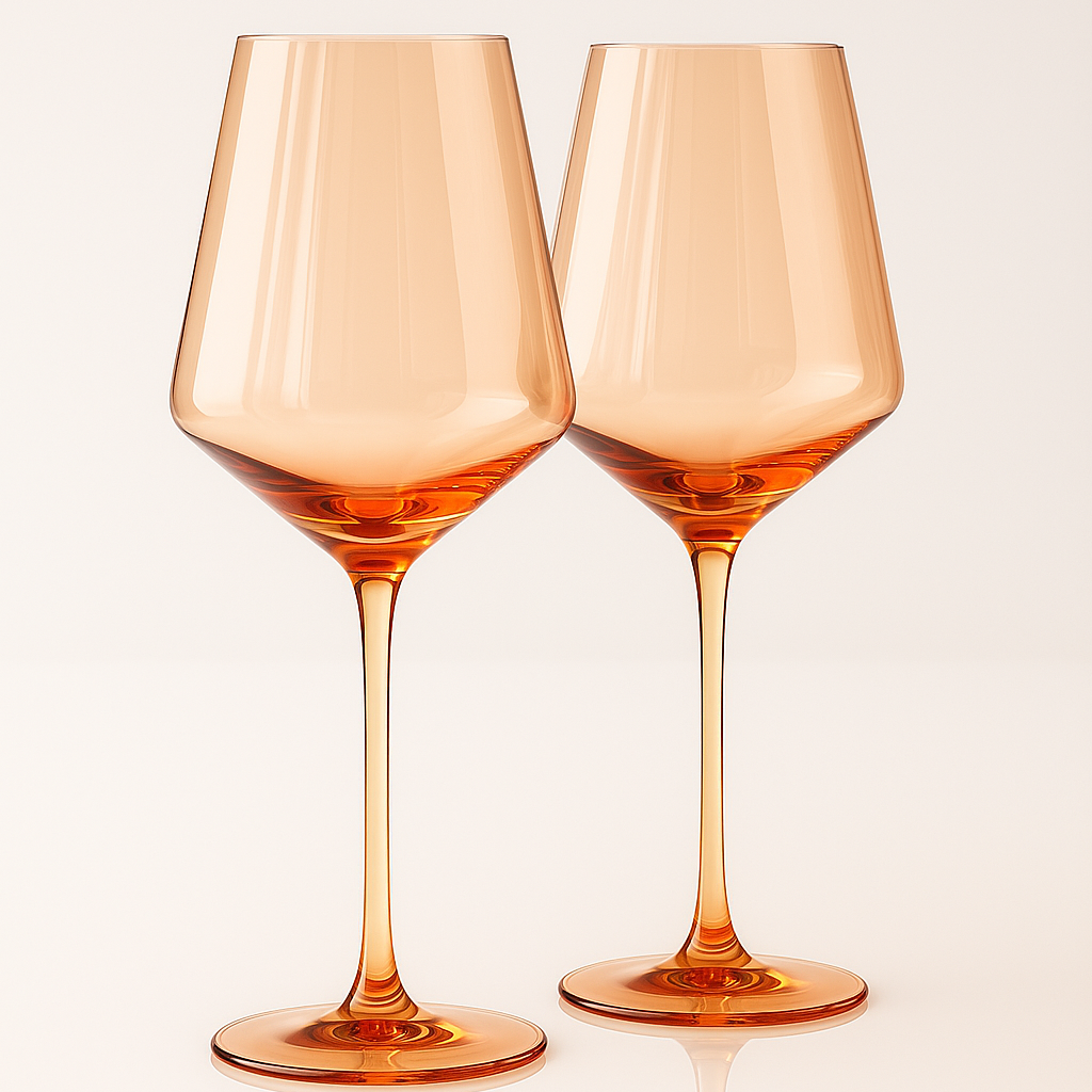 CARAMEL BLUSH WINE GLASSES - SET OF 2