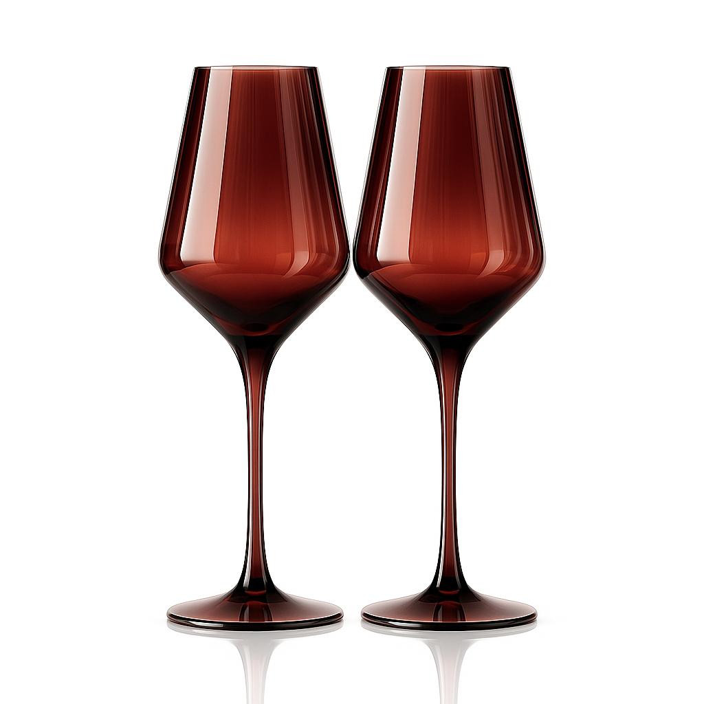 Mahogany Wine Glasses – Set of 2