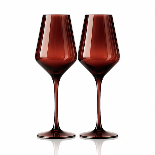 Mahogany Wine Glasses – Set of 2